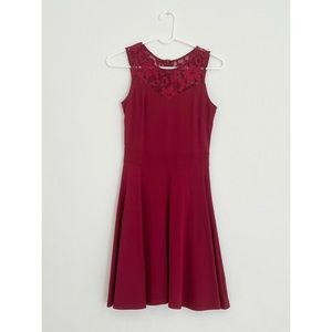 Sylvestidoso Women's A-Line Cocktail Party Dress with Floral Lace